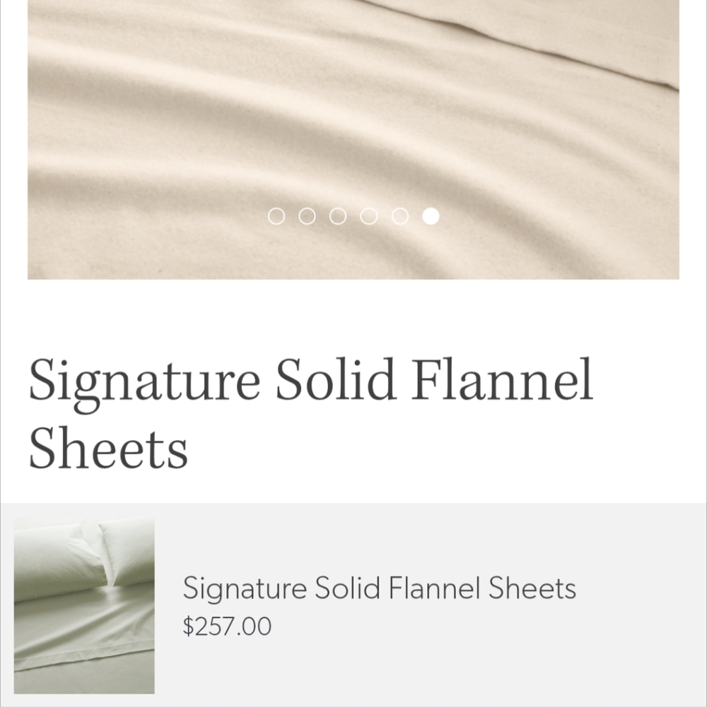 Garnet Hill Organic Cotton Flannel Sheets - King Size - Oatmeal Soft Cream